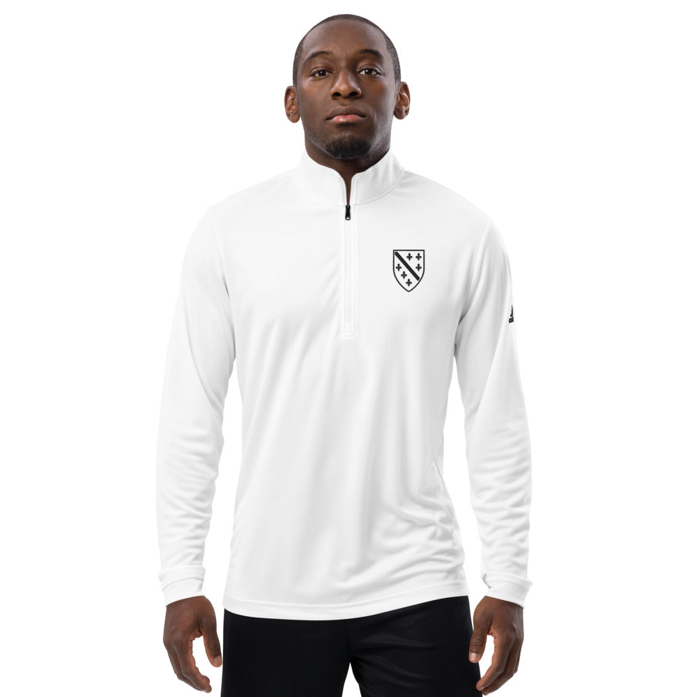Adidas Bosnian Fleur de Lis *Embroidered* Quarter zip pullover