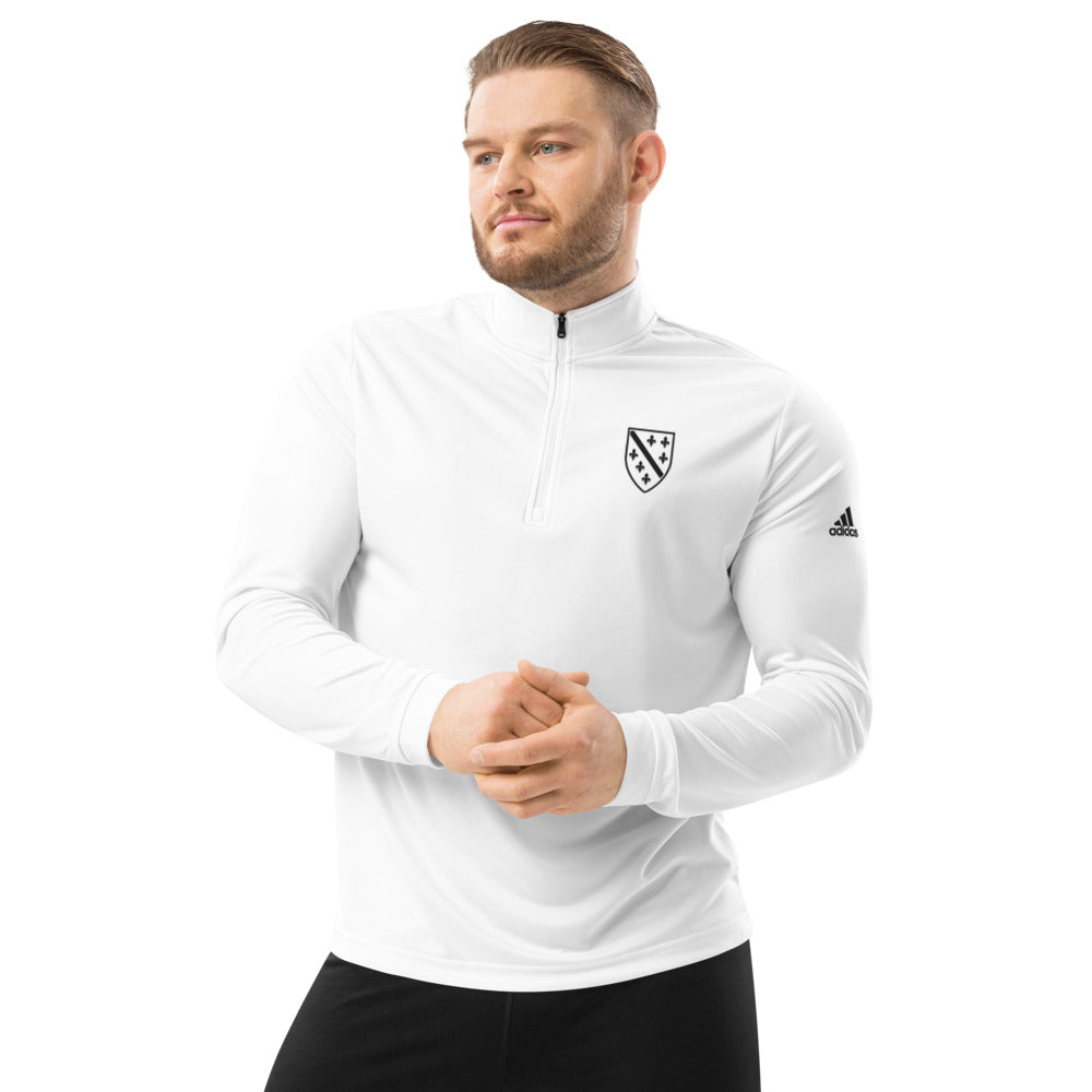 Adidas Bosnian Fleur de Lis *Embroidered* Quarter zip pullover