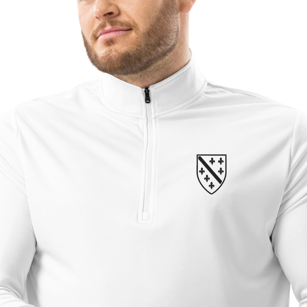 Adidas Bosnian Fleur de Lis *Embroidered* Quarter zip pullover