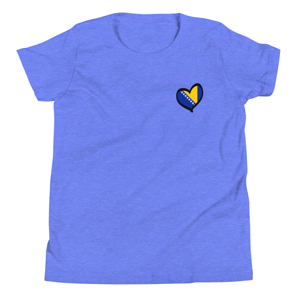 Kids Bosnian Heart Short Sleeve T-Shirt Unisex