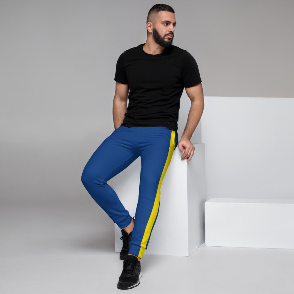 Blue & Yellow Men's Joggers