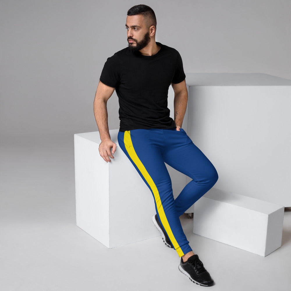 Blue & Yellow Men's Joggers