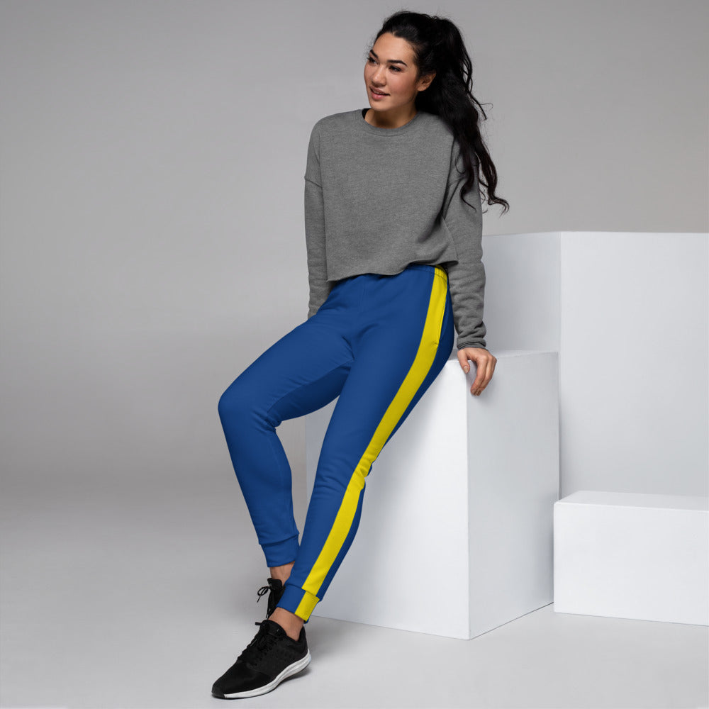 Blue & Yellow Women's Joggers