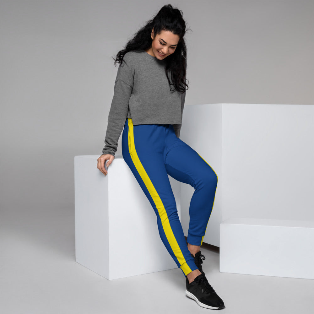 Blue & Yellow Women's Joggers