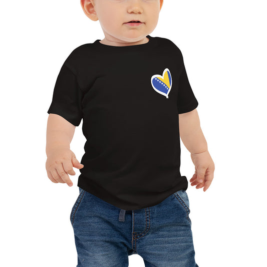 Baby Bosnian Heart Flag Jersey Short Sleeve Tee
