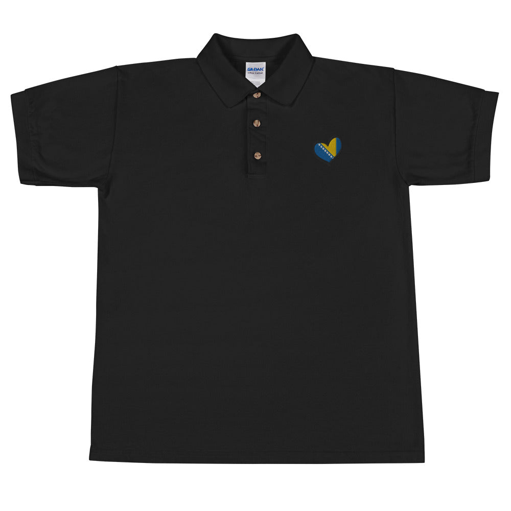 Bosnian Heart Embroidered Polo Shirt