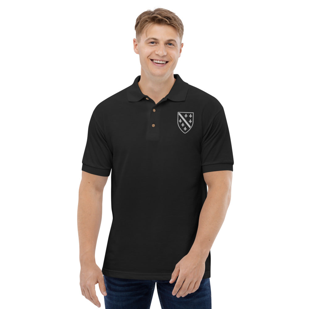 Fleur de Lis Embroidered Polo Shirt