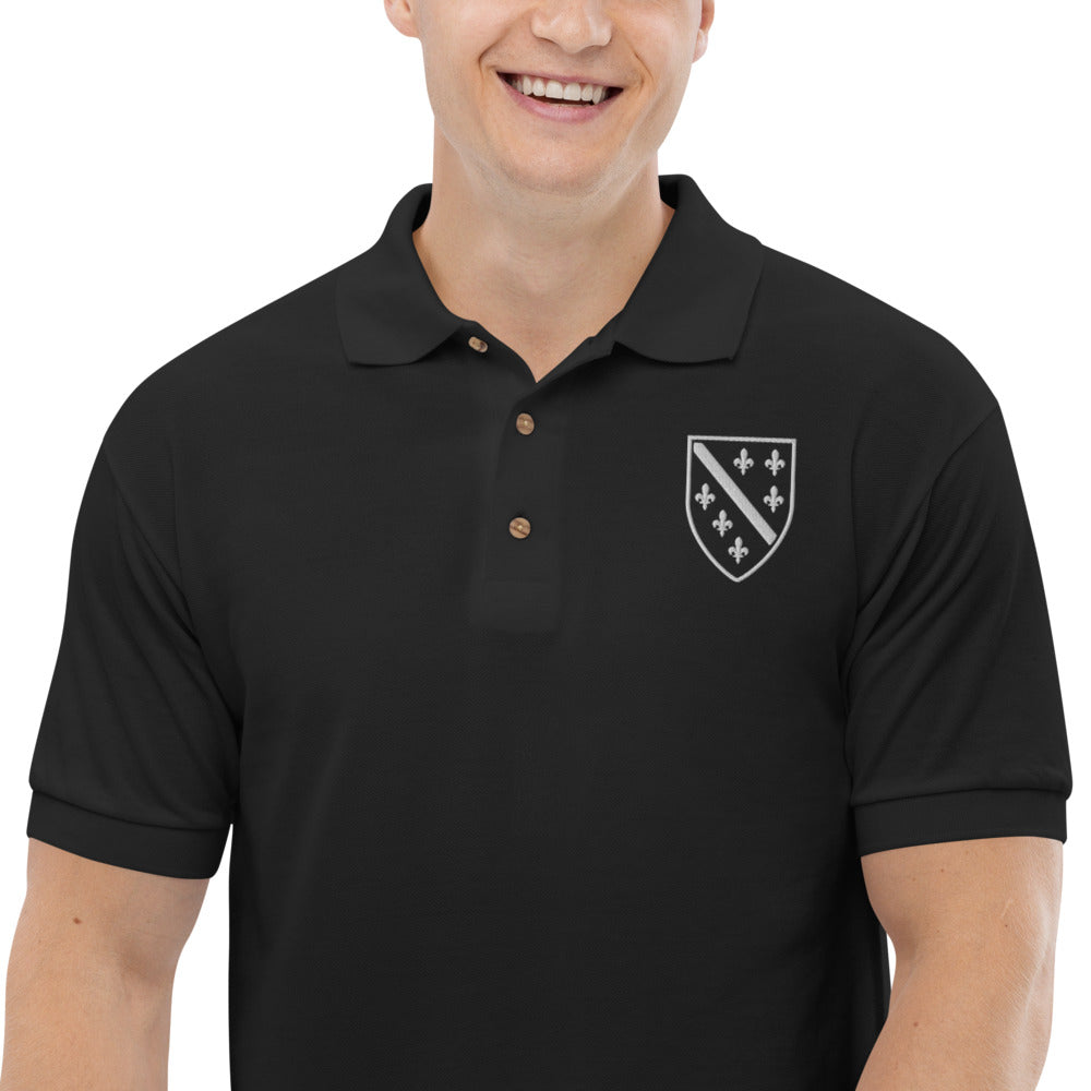 Fleur de Lis Embroidered Polo Shirt