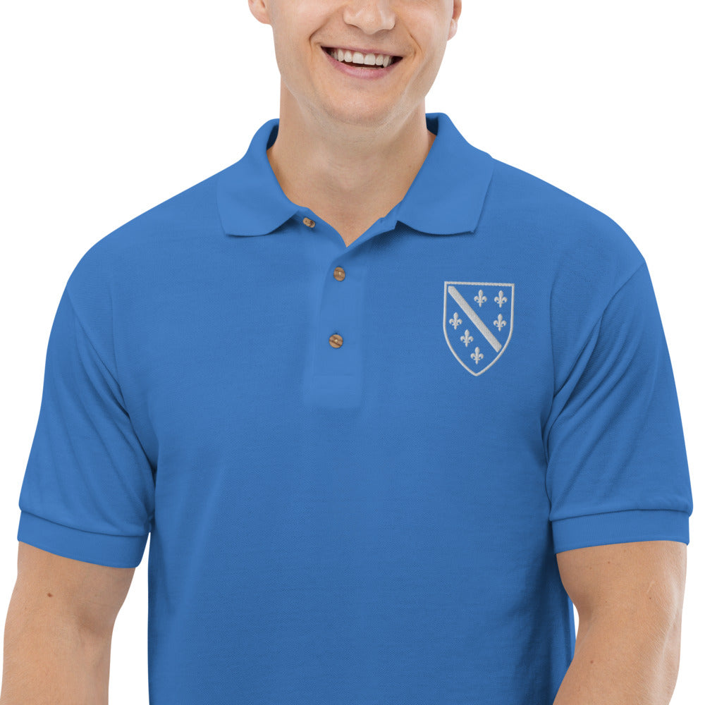 Fleur de Lis Embroidered Polo Shirt