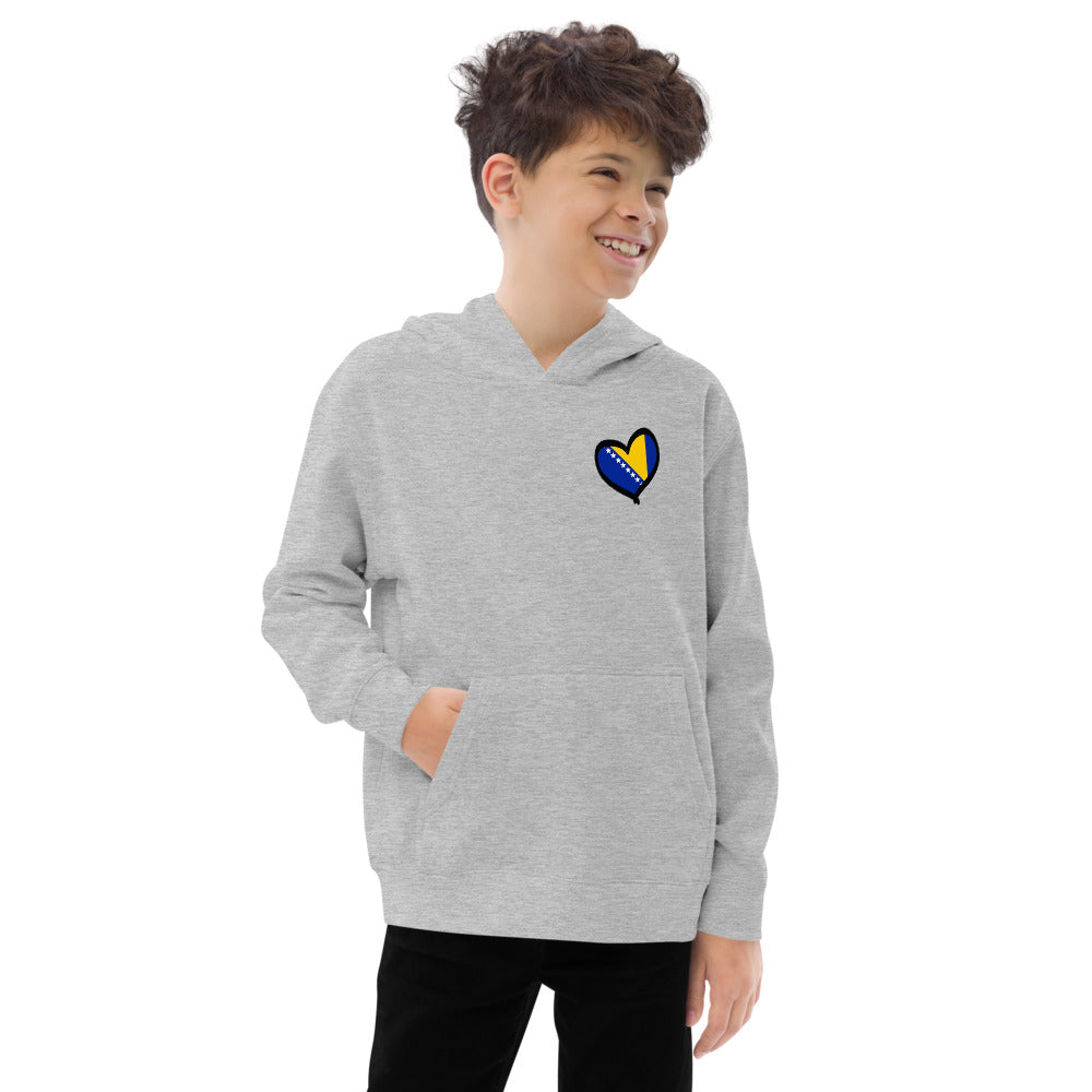 Kids Bosnian Heart fleece hoodie