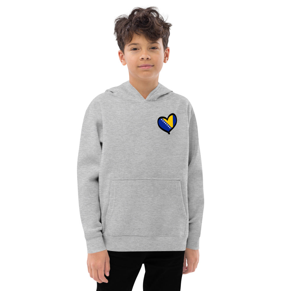 Kids Bosnian Heart fleece hoodie