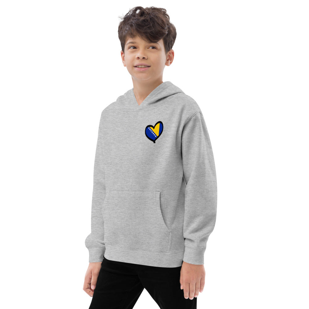 Kids Bosnian Heart fleece hoodie