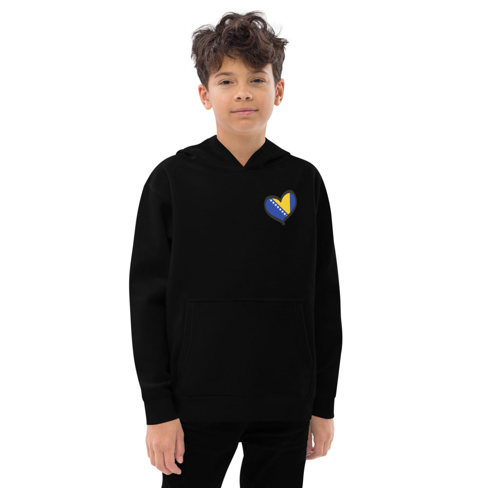 Kids Bosnian Heart fleece hoodie