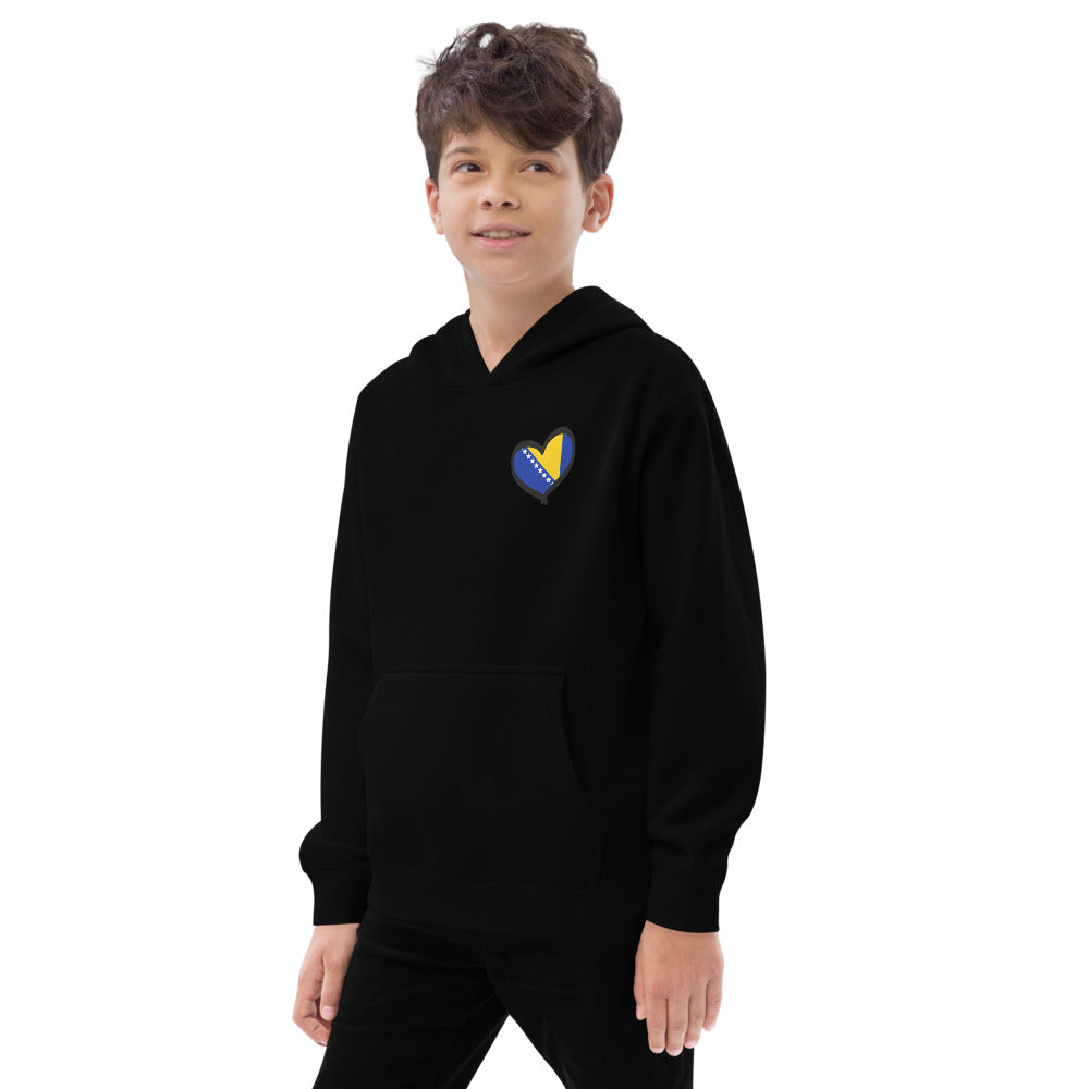 Kids Bosnian Heart fleece hoodie