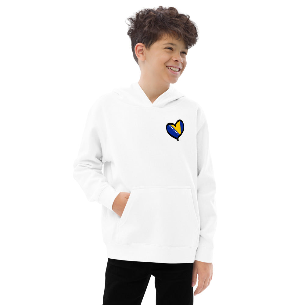 Kids Bosnian Heart fleece hoodie