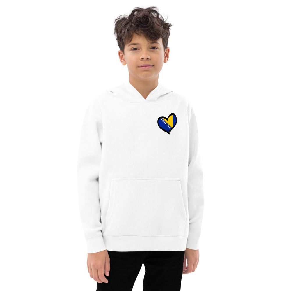 Kids Bosnian Heart fleece hoodie