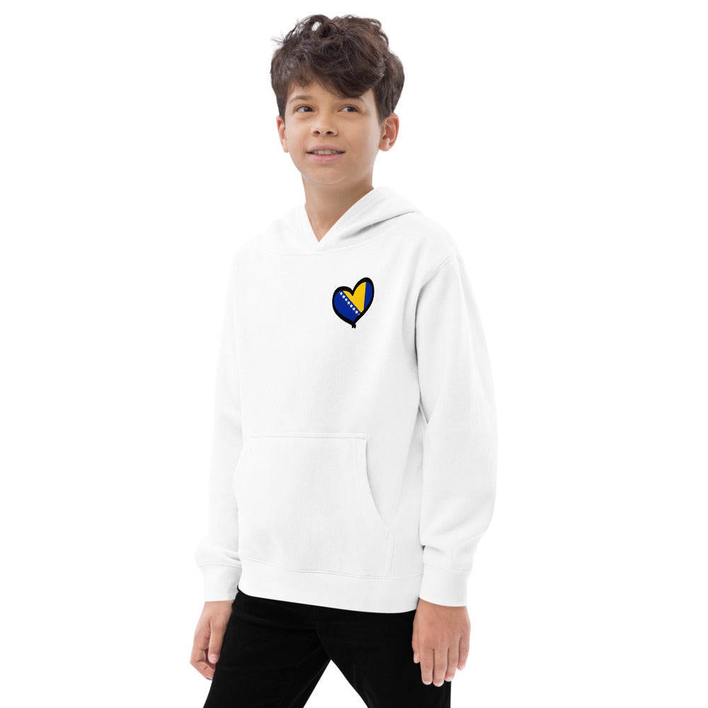 Kids Bosnian Heart fleece hoodie