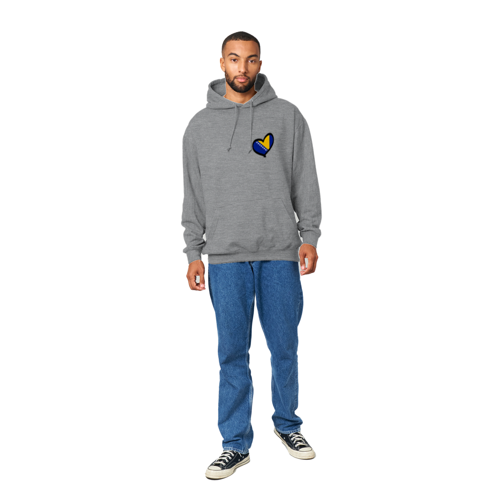 Bosnian Heart Flag Premium Unisex Pullover Hoodie