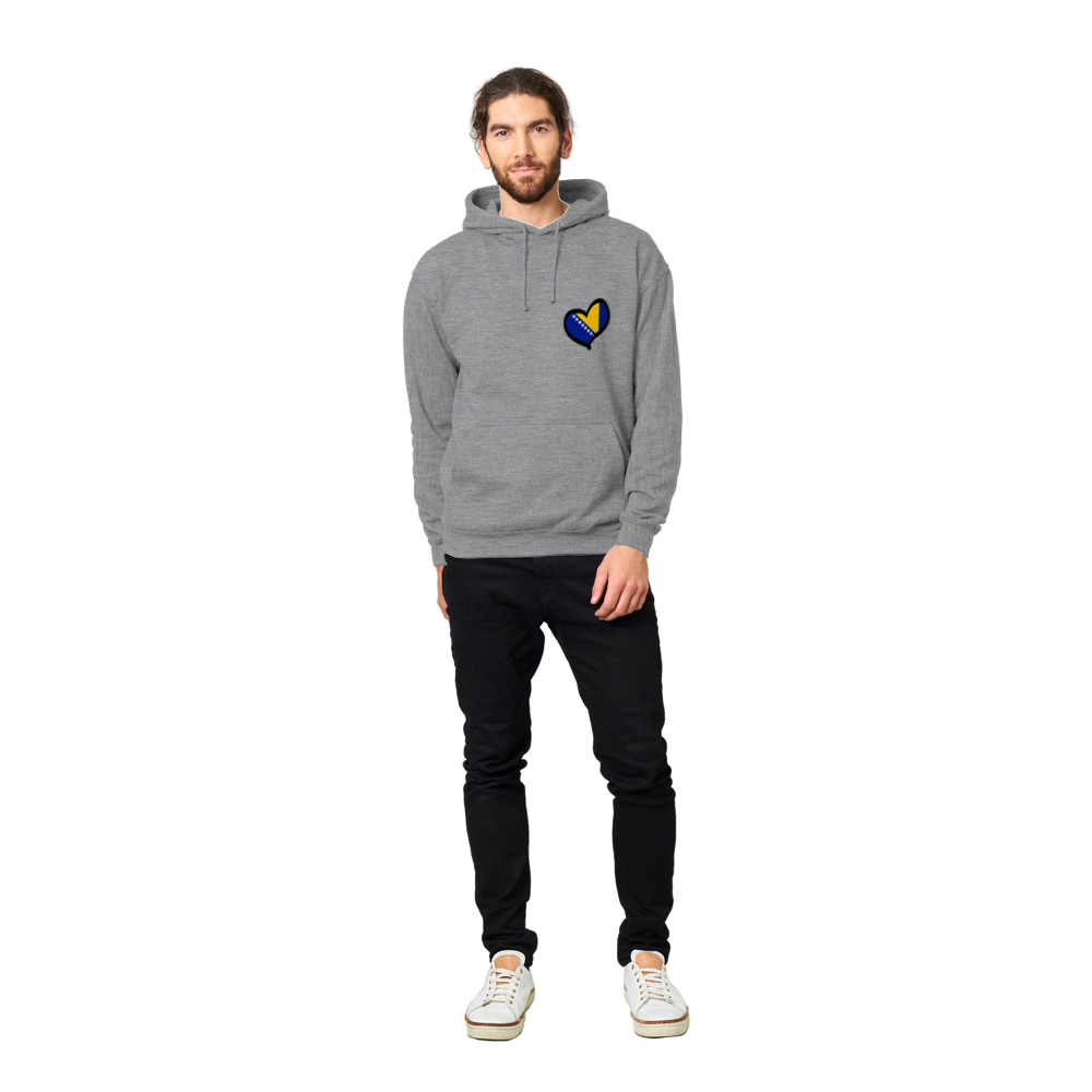 Bosnian Heart Flag Premium Unisex Pullover Hoodie