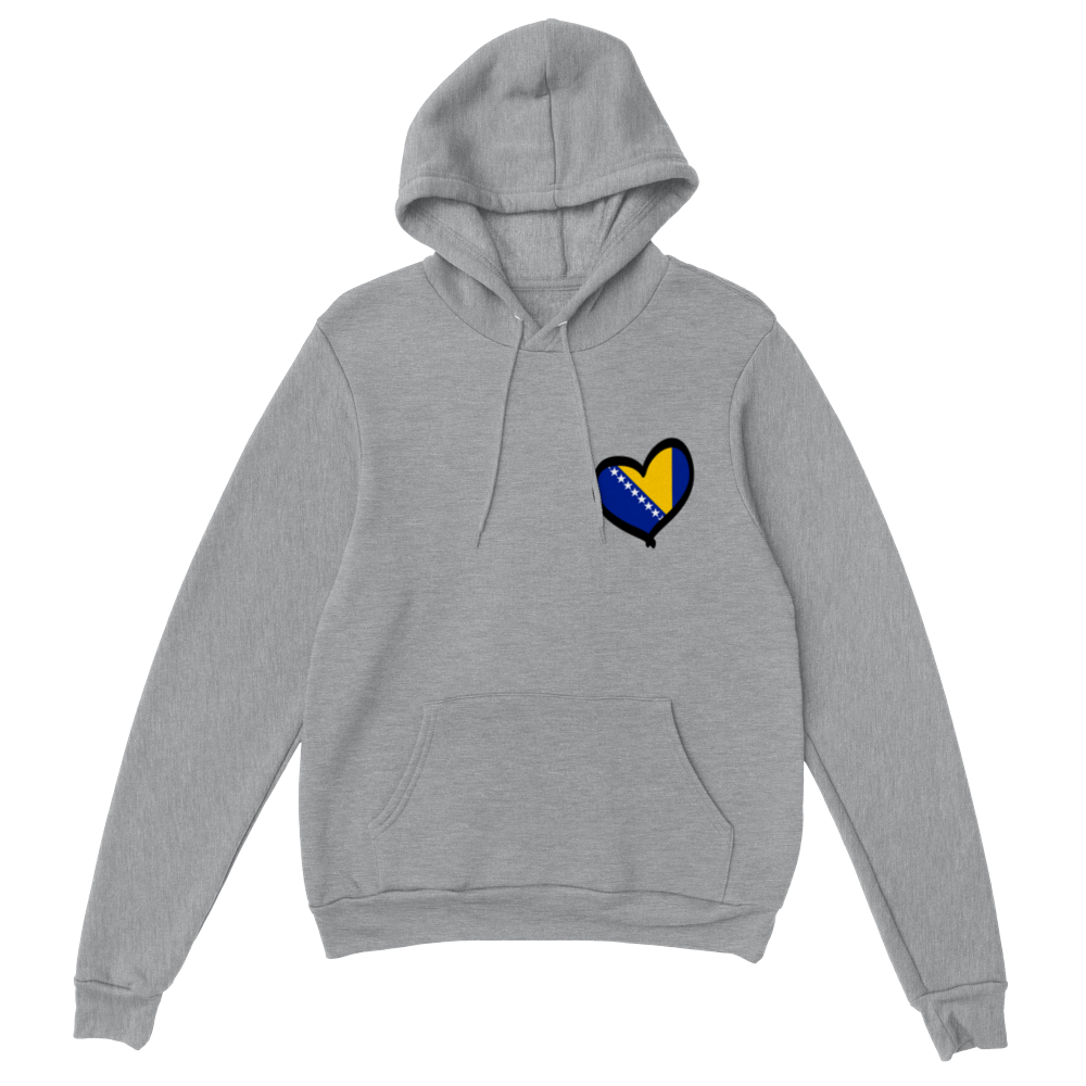 Bosnian Heart Flag Premium Unisex Pullover Hoodie