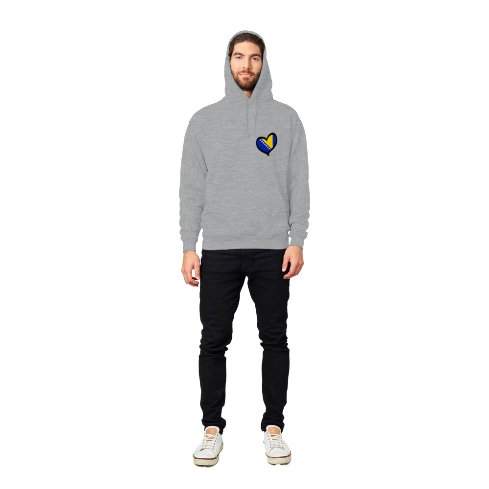 Bosnian Heart Flag Premium Unisex Pullover Hoodie