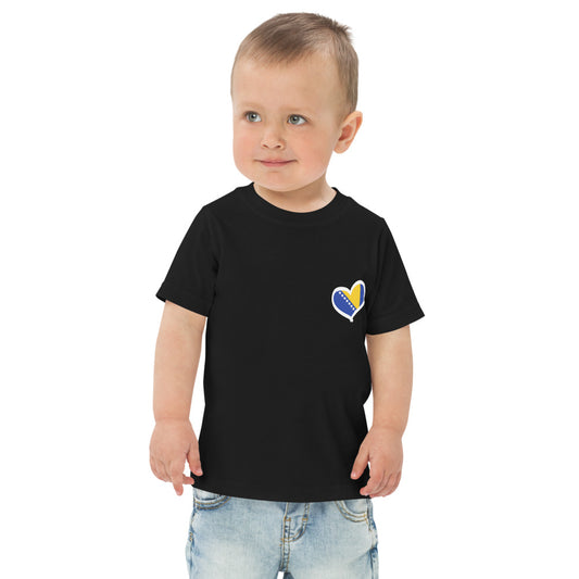 Toddler Bosnian Heart Flag jersey t-shirt