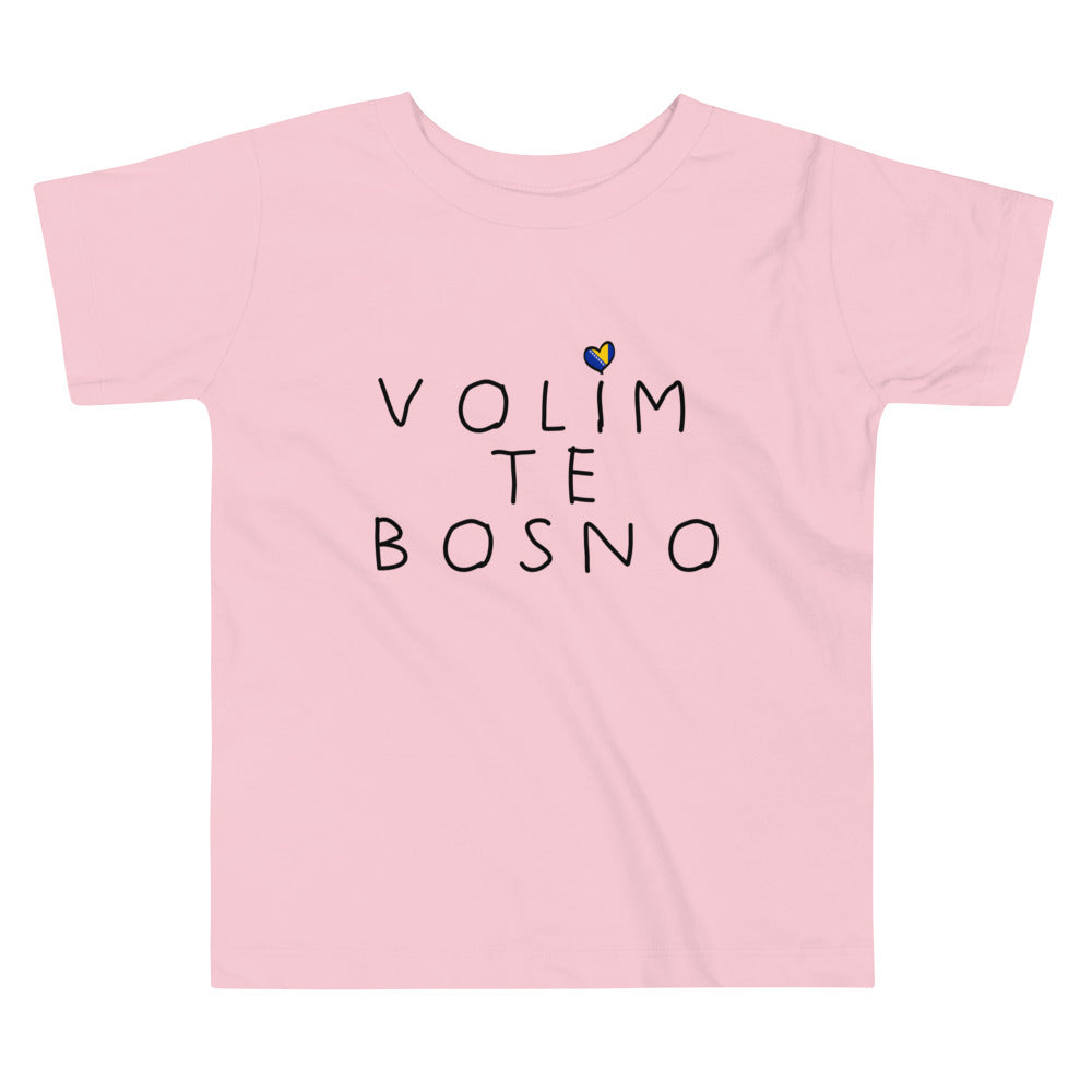 Toddler Volim Bosnu Short Sleeve Tee