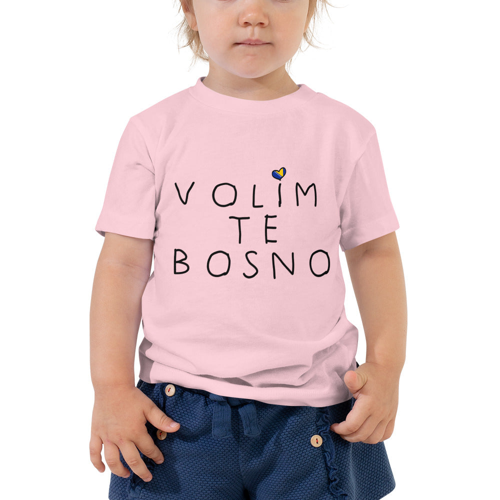 Toddler Volim Bosnu Short Sleeve Tee