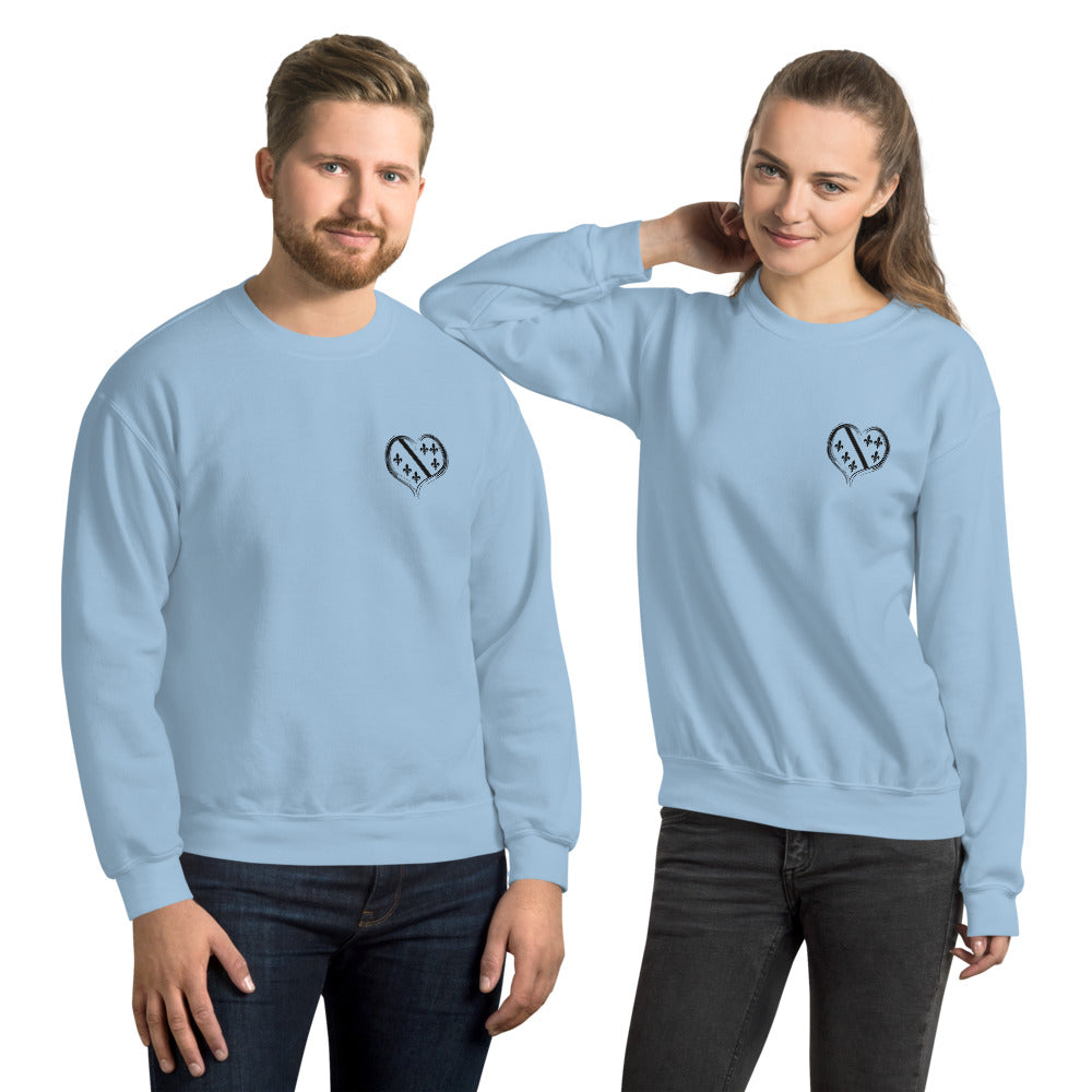 Fleur de Lis Heart Unisex Sweatshirt