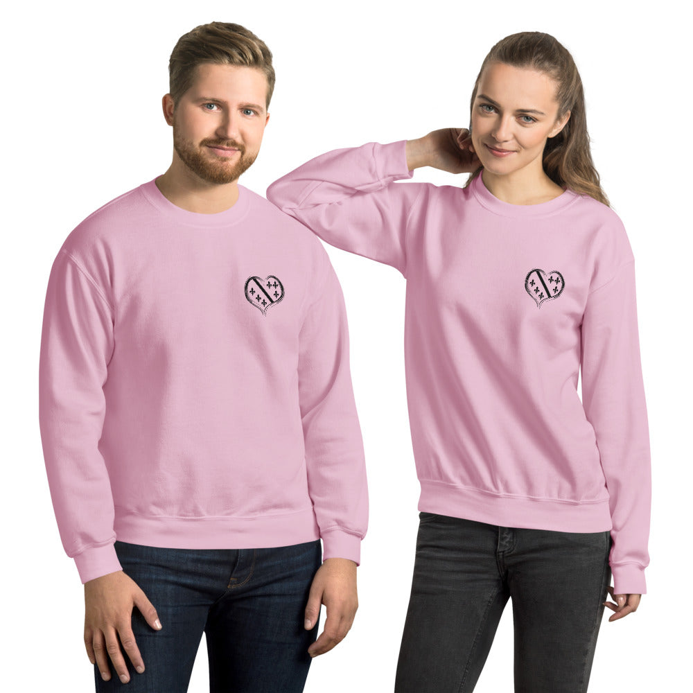 Fleur de Lis Heart Unisex Sweatshirt