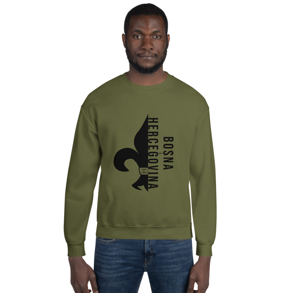 Bosnian Fleur De Lis Unisex Sweatshirt