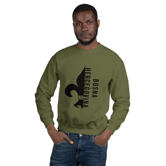 Bosnian Fleur De Lis Unisex Sweatshirt