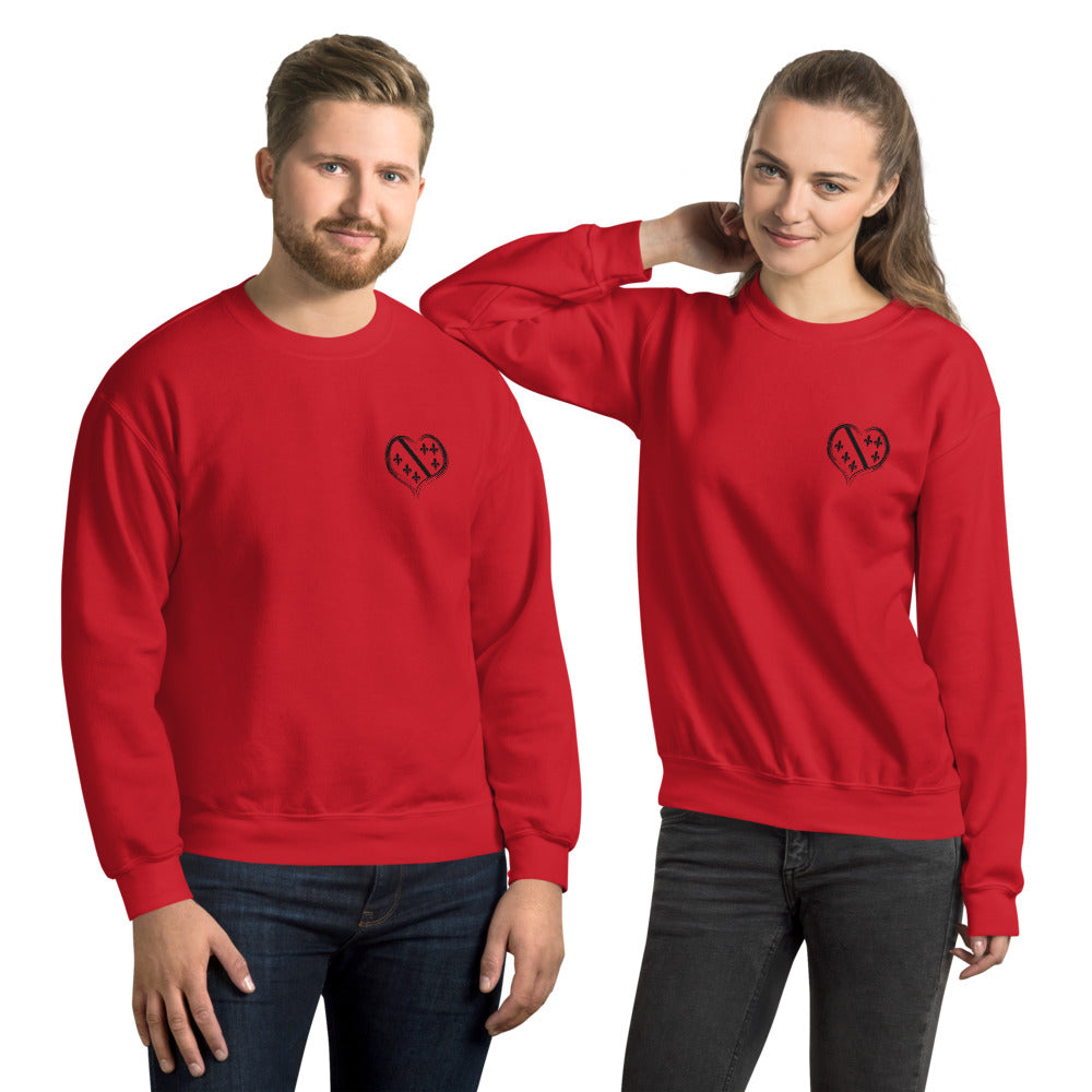 Fleur de Lis Heart Unisex Sweatshirt