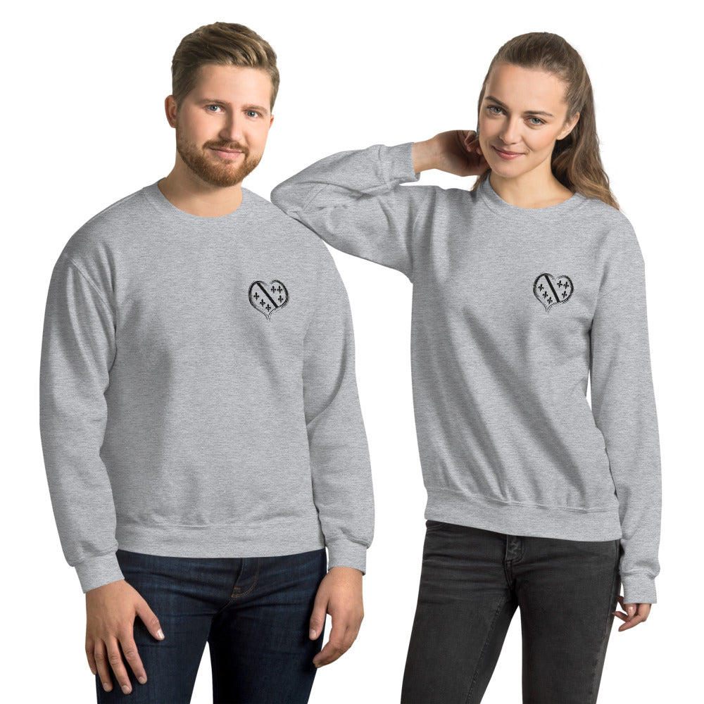 Fleur de Lis Heart Unisex Sweatshirt