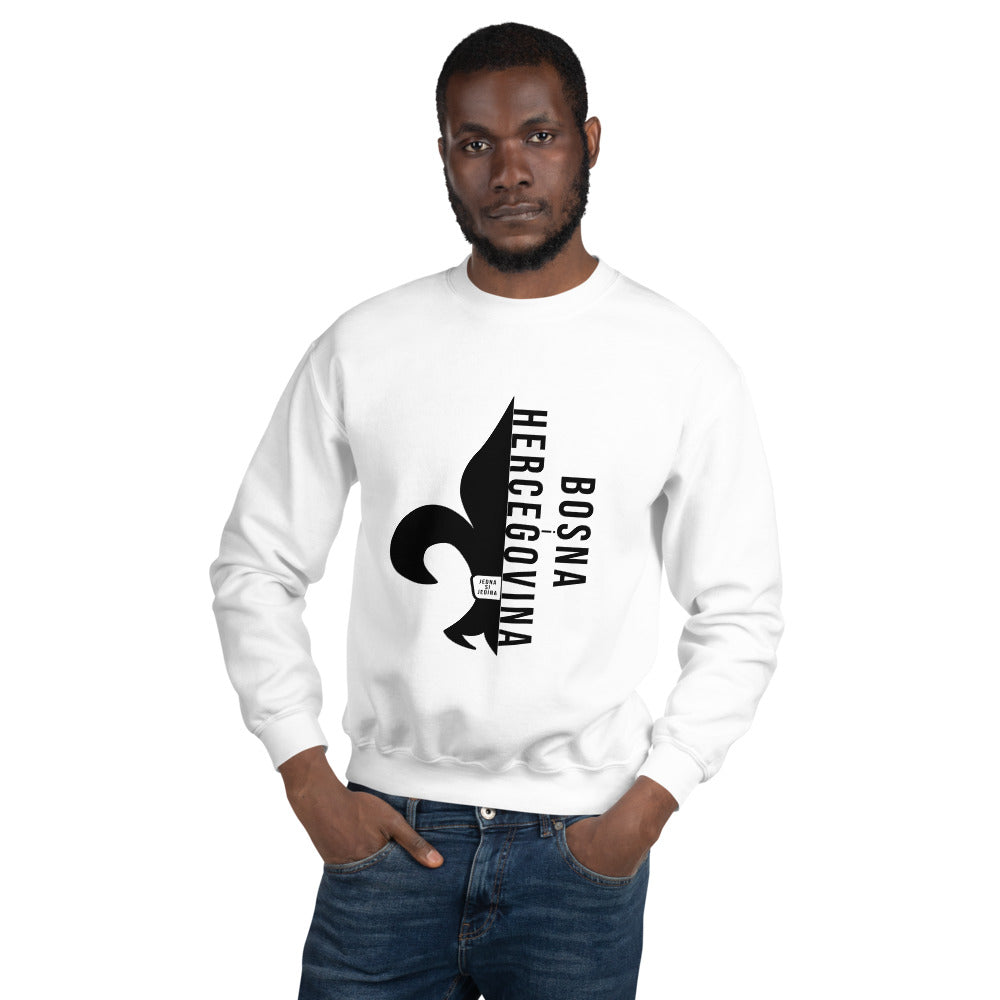 Bosnian Fleur De Lis Unisex Sweatshirt