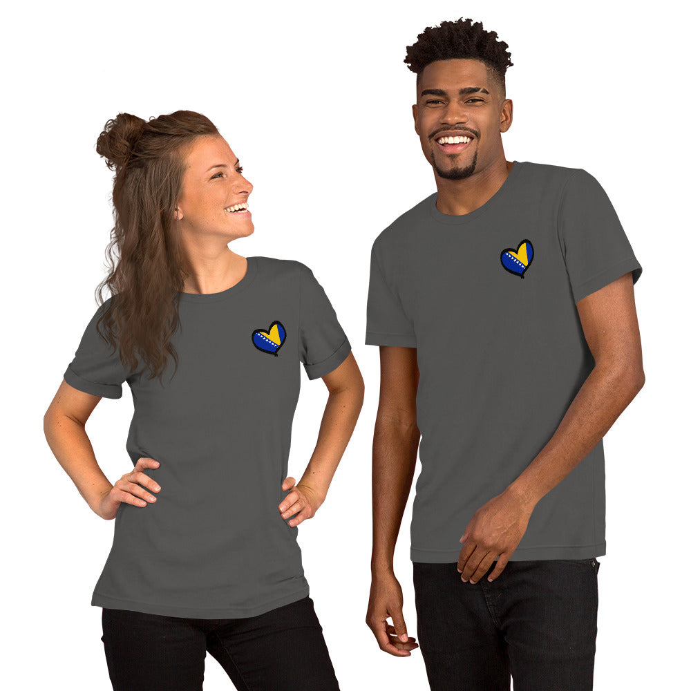 Bosnian heart flag Short-sleeve unisex t-shirt