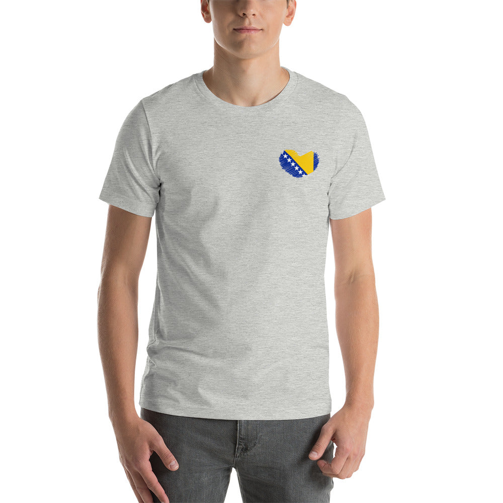 Bosnian drawn heart Short-sleeve unisex t-shirt