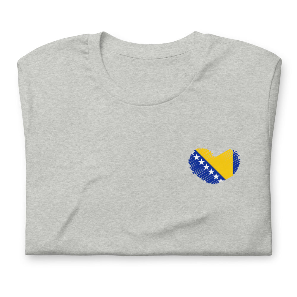 Bosnian drawn heart Short-sleeve unisex t-shirt