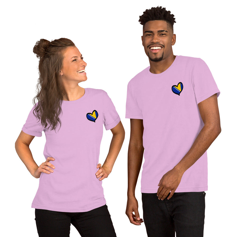 Bosnian heart flag Short-sleeve unisex t-shirt