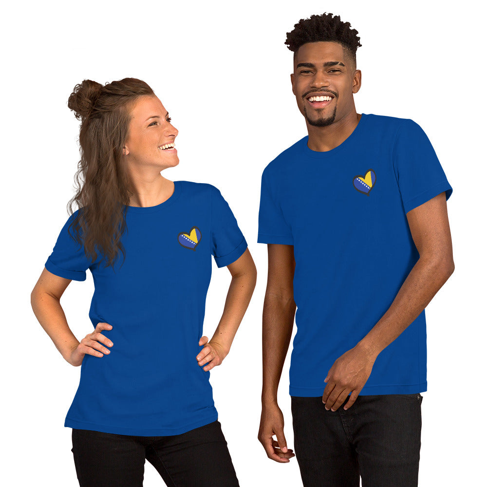 Bosnian heart flag Short-sleeve unisex t-shirt