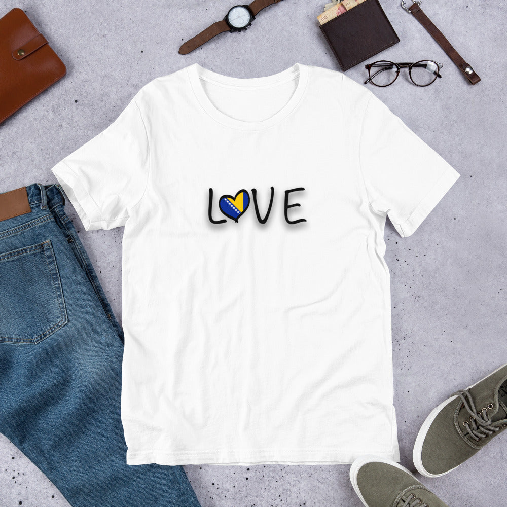 Love Bosnia Short-sleeve unisex t-shirt