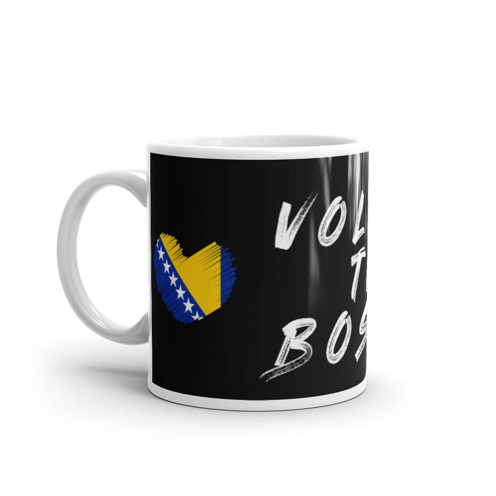 Volim te Bosno White glossy mug