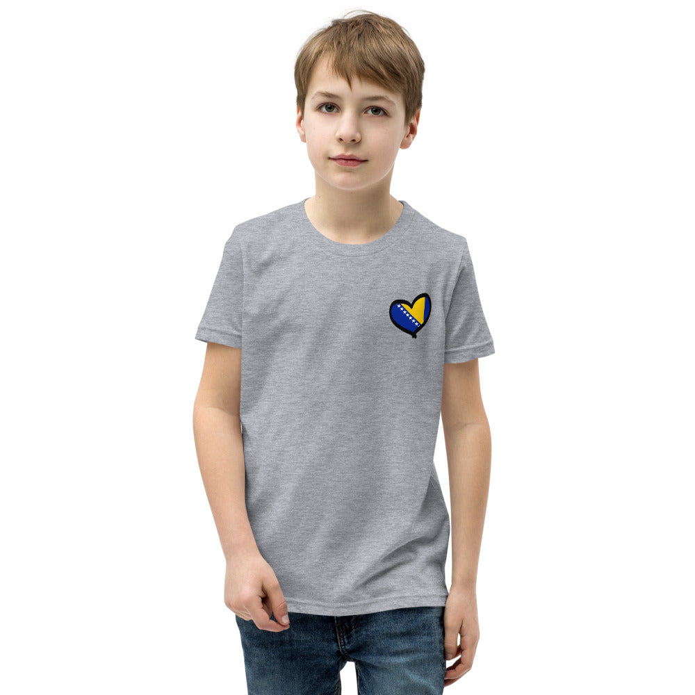 Kids Bosnian Heart Short Sleeve T-Shirt Unisex