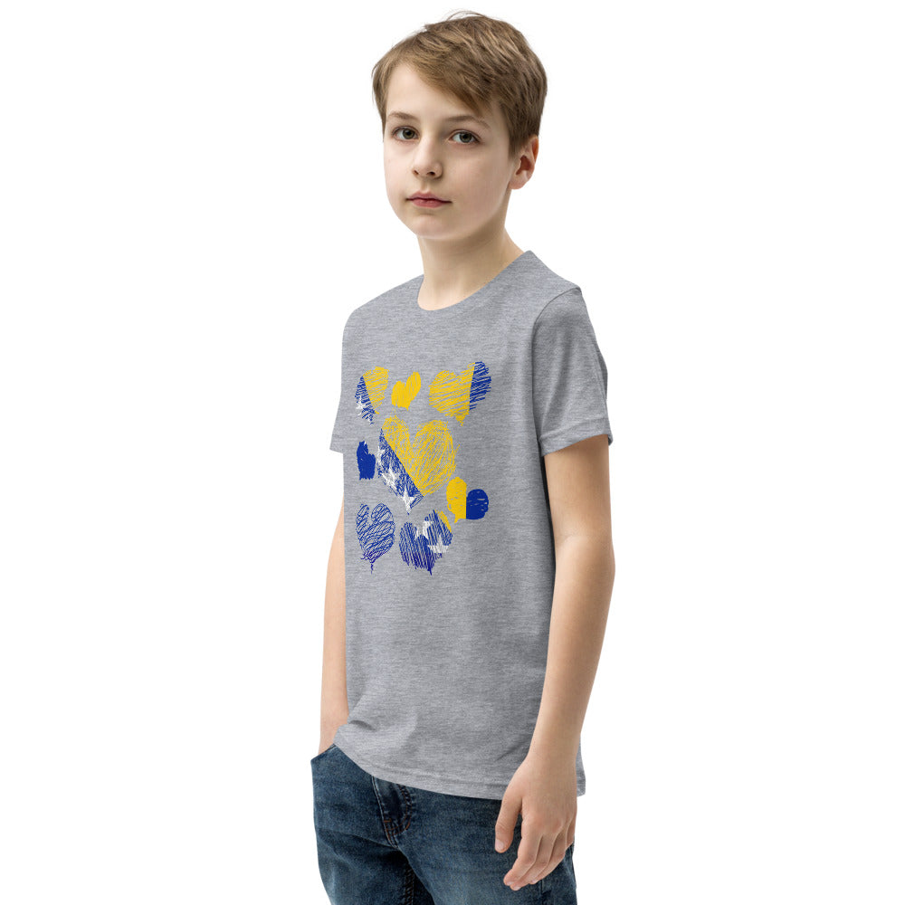 Kids Bosnian Hearts Short Sleeve T-Shirt