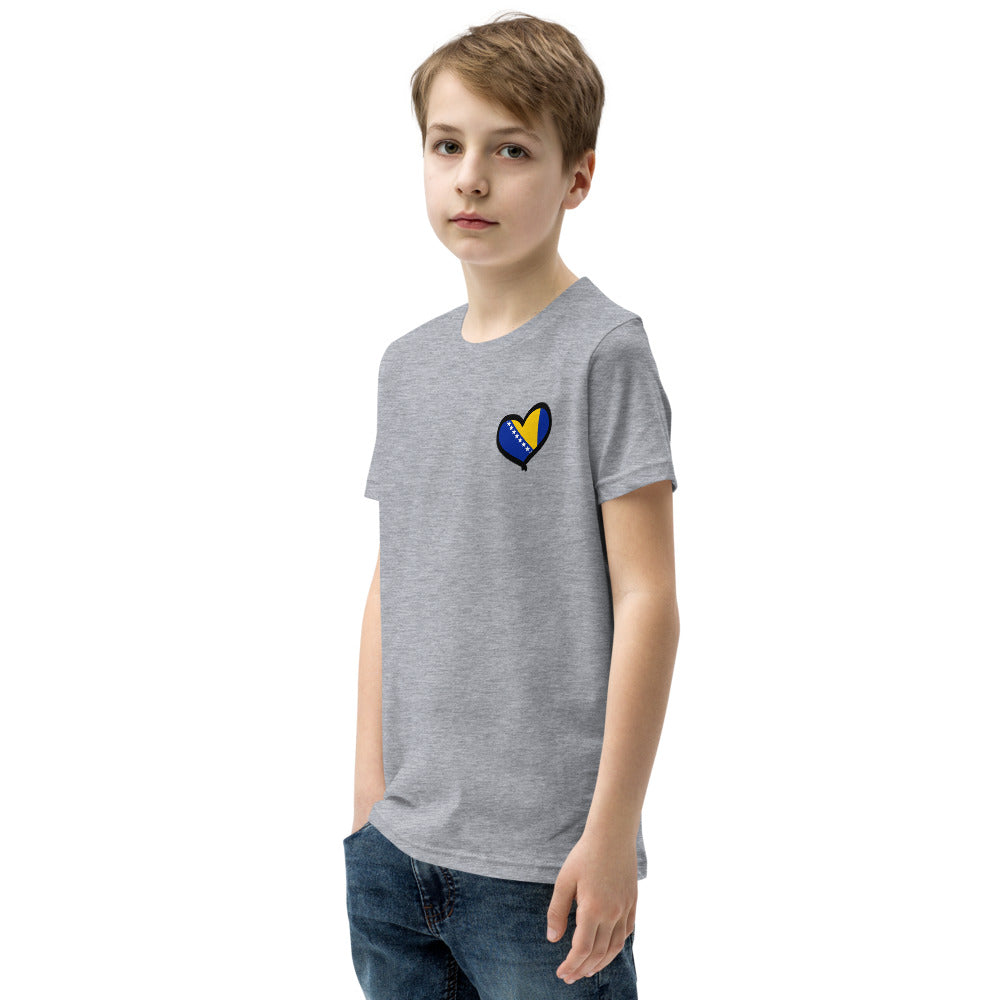 Kids Bosnian Heart Short Sleeve T-Shirt Unisex