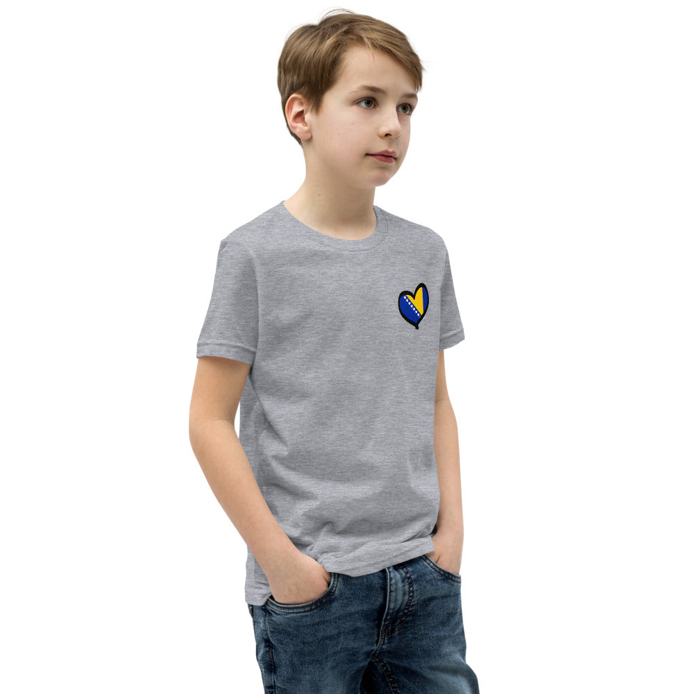 Kids Bosnian Heart Short Sleeve T-Shirt Unisex