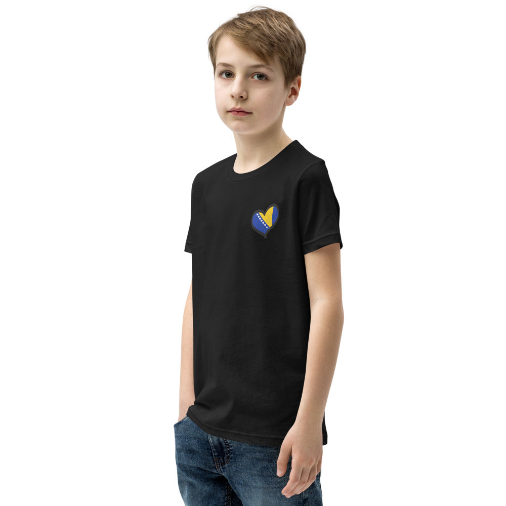 Kids Bosnian Heart Short Sleeve T-Shirt Unisex