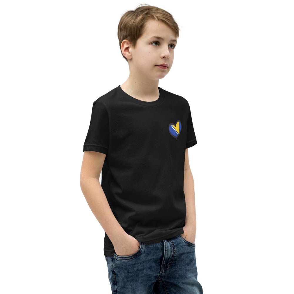 Kids Bosnian Heart Short Sleeve T-Shirt Unisex