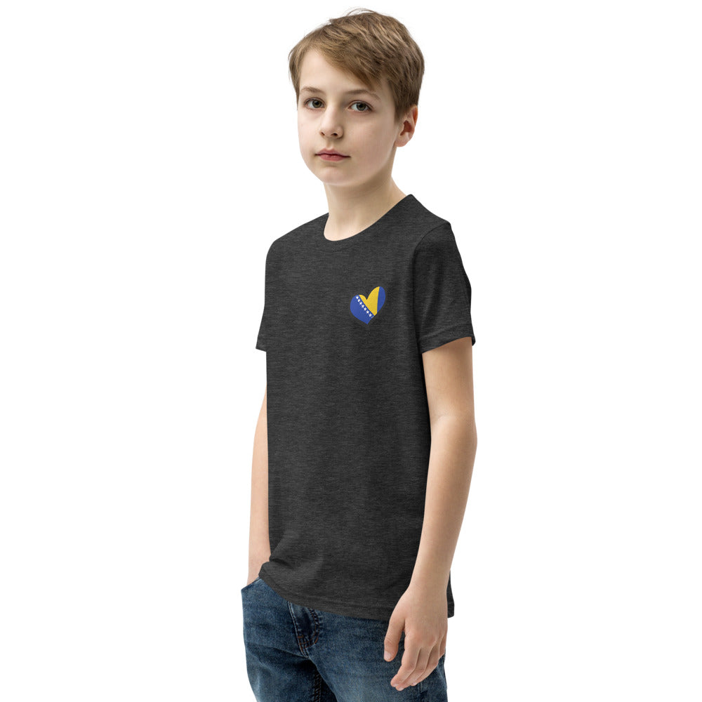 Kids Bosnian Heart Short Sleeve T-Shirt Unisex