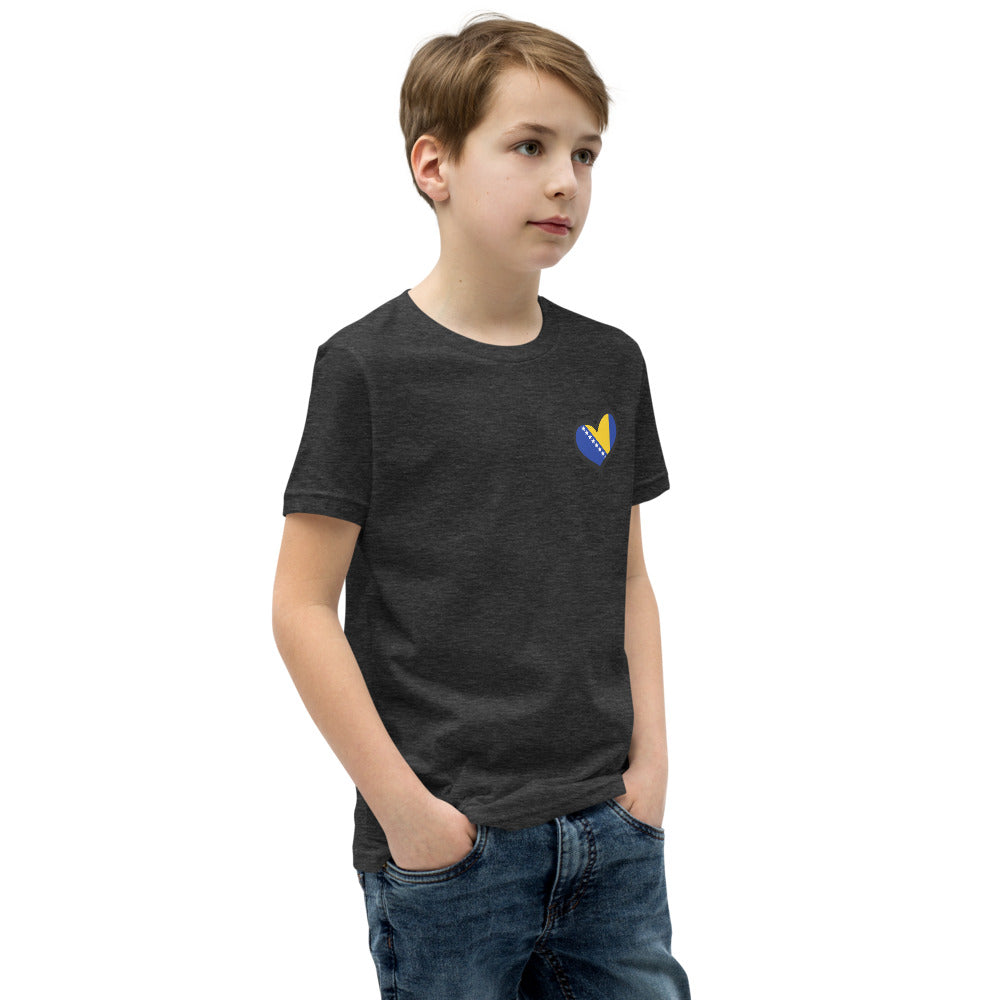 Kids Bosnian Heart Short Sleeve T-Shirt Unisex